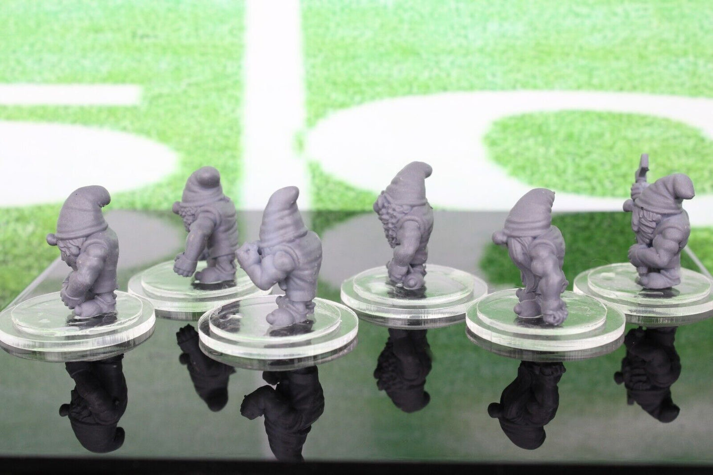 6pc Linemen Dwarves Mini Miniature Player Tabletop Blood Fantasy Football Bowl