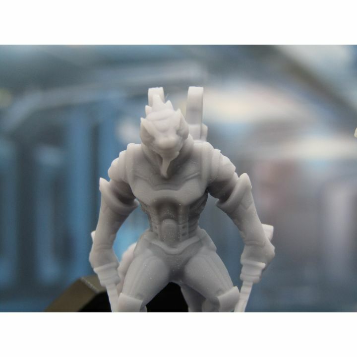 Reptilian Lizardman Pair Mini Miniature Scatter Terrain Scenery 3D Printed Model