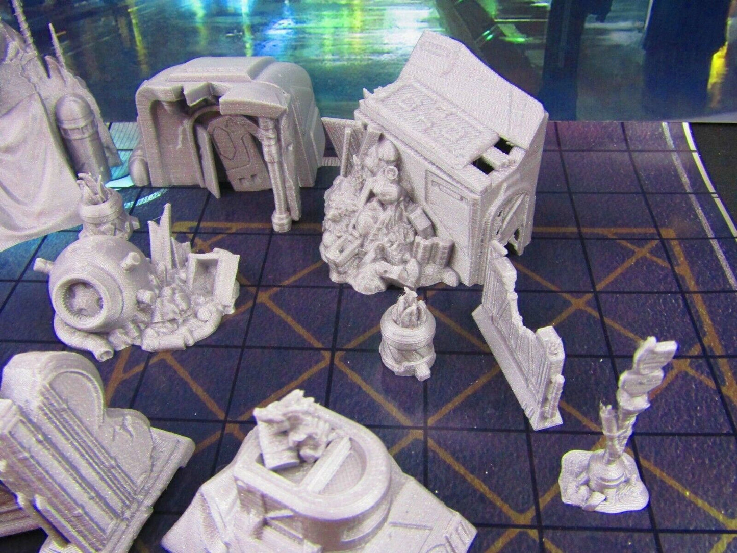 18pc Inner City Poverty Stricken Slums Scenery Scatter Terrain 3D Printed Model
