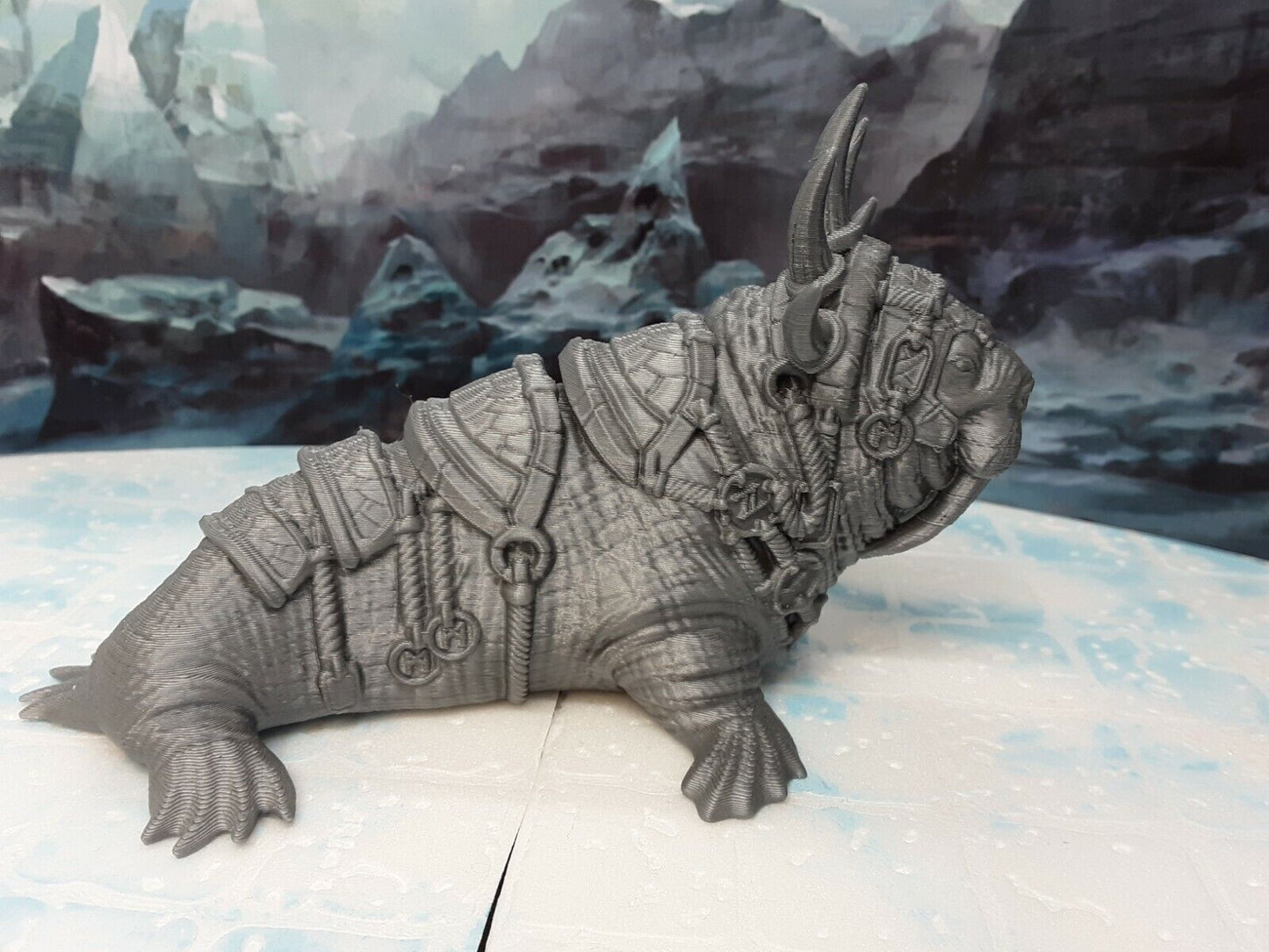 Walrus God & Walrus Folk Miniature Mini Figure Tabletop Game Piece D&D