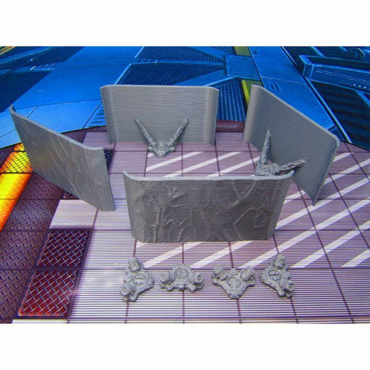 8 pc Battlefield Rectangle Energy Shields Miniature Scatter Terrain Scenery