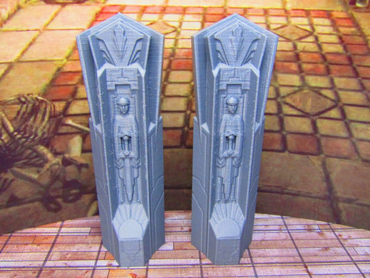2 pc Holy Statues Scatter Terrain Scenery Tabletop Gaming Mini Miniature Models
