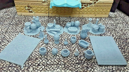 18 Piece Set Market Bazaar Shop Scatter Terrain Scenery Mini Miniatures Tabletop