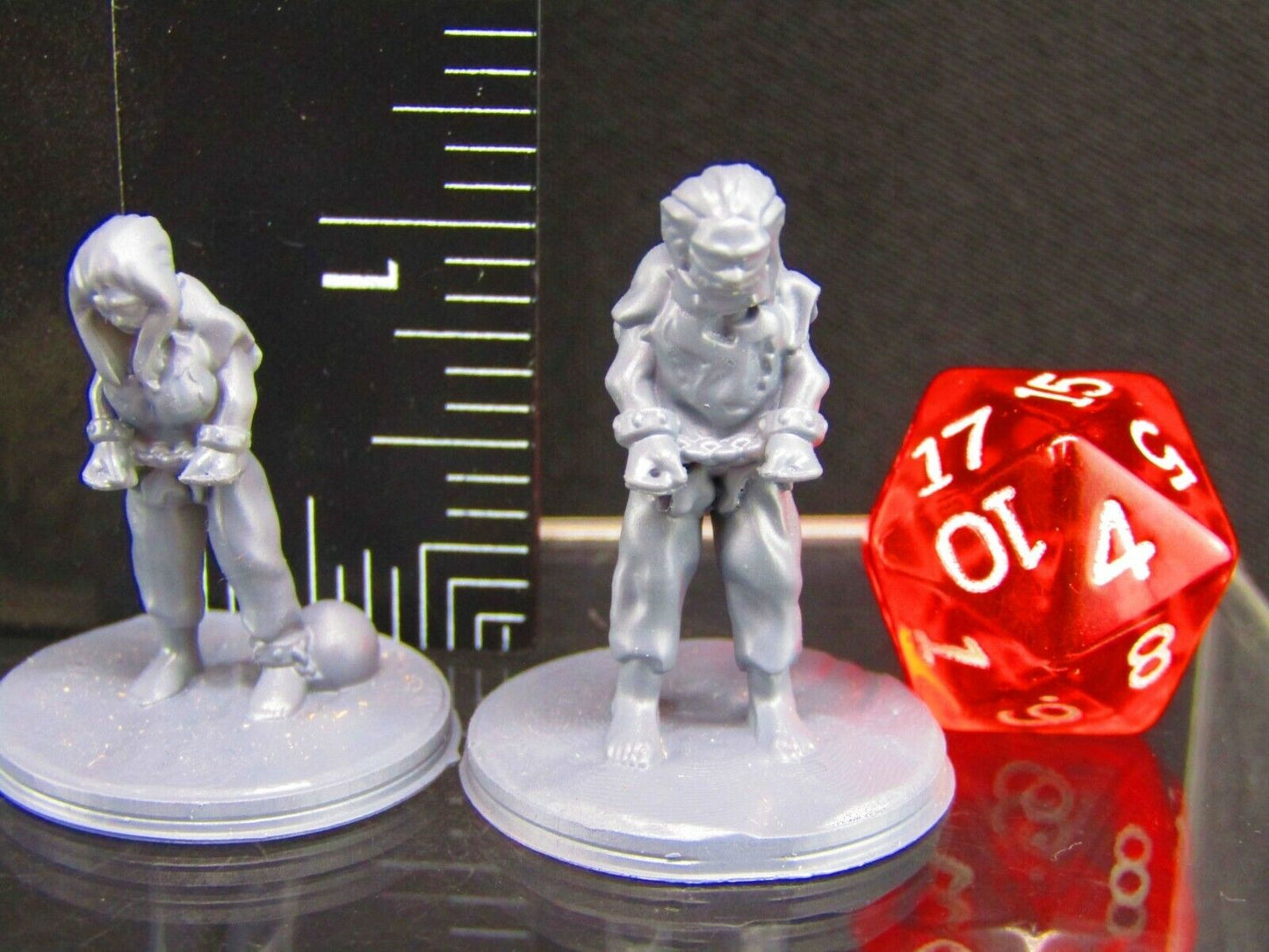 Imprisoned Human Slaves Mini Miniature Figure 3D Printed Model 28/32mm Scale