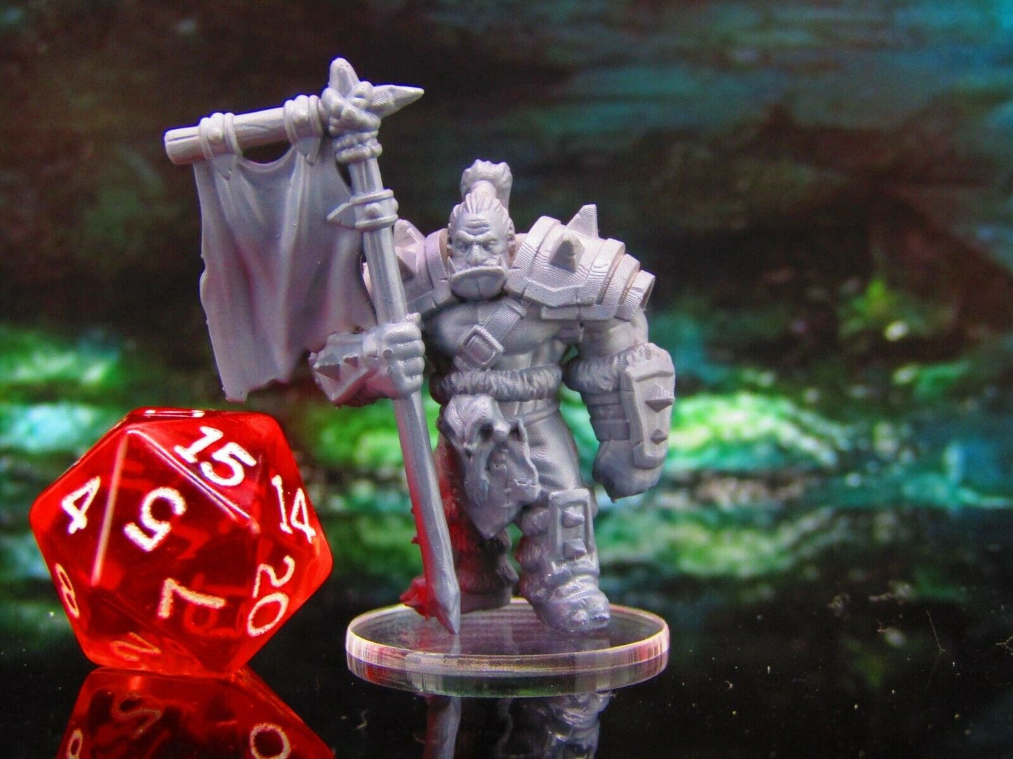 Orc Guard Soldier Bannerman Battle Flag Mini Miniature Model Character Figure