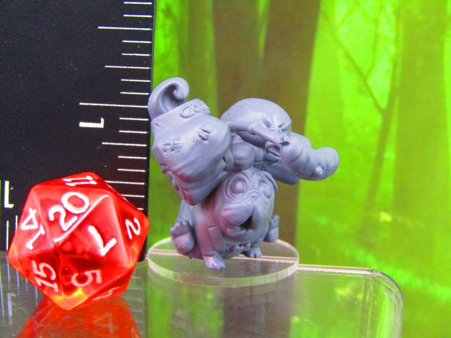 Pug Packdog Companion Pet Familiar Mini Miniature Figure 3D Printed Model
