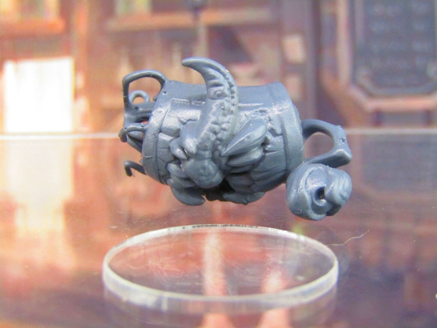 Mimic Barrel Loot Monster W/ Legs Mini Miniature Figure 3D Printed Model 28/32mm