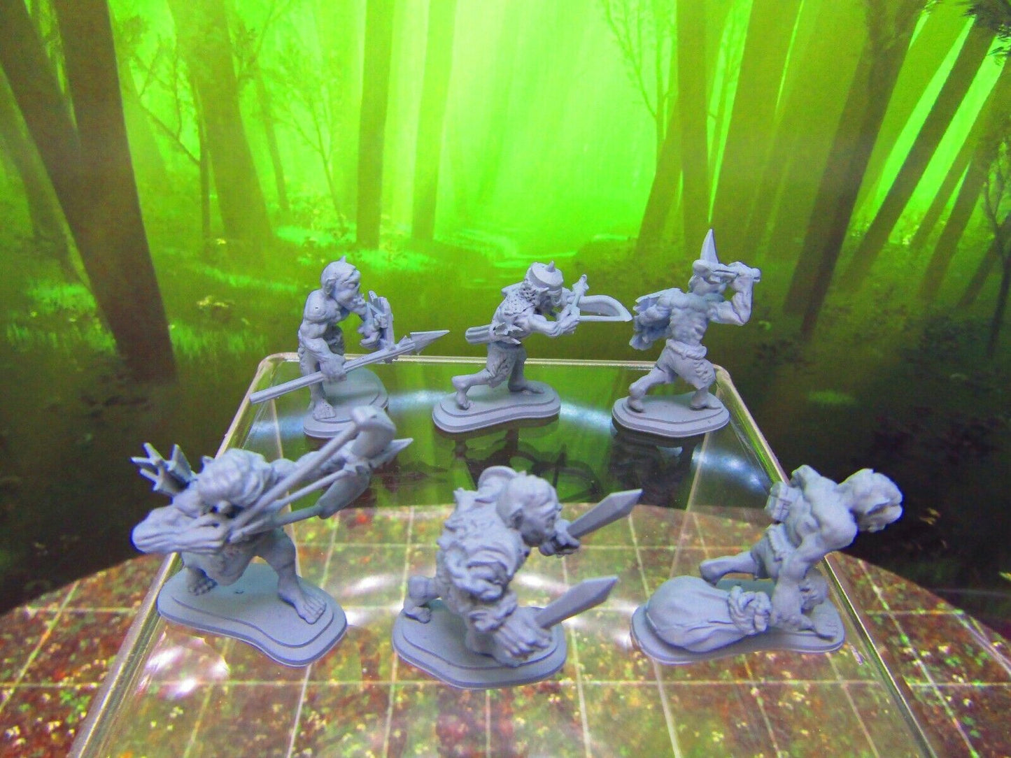6pc Swamp Goblin Mob Set Mini Miniature 3D Printed Model 28/32mm Scale