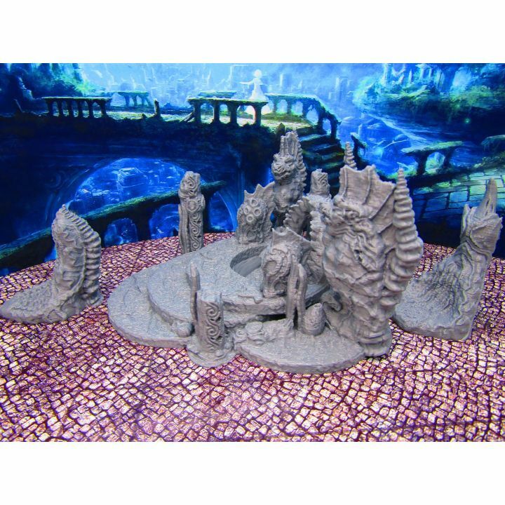 Merfolk Mermaid Deep Sea Royal Coral Throne Room Scenery Scatter Terrain Props