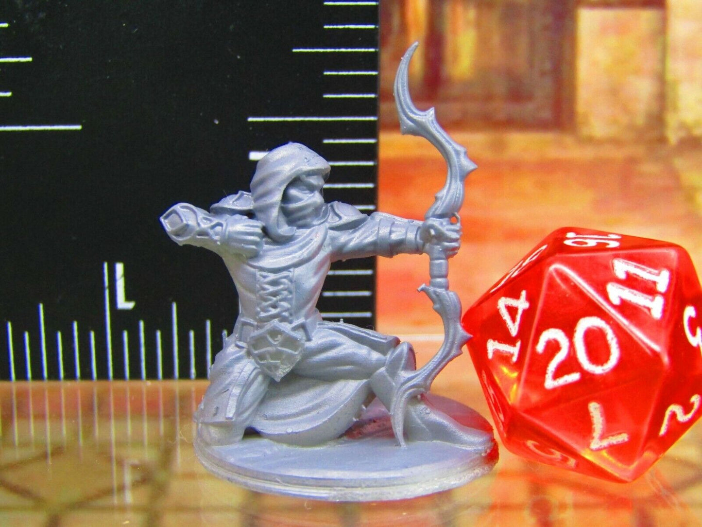 Dark Elf Scout Rogue Thief Archer Bowman w/ Longbow Mini Miniature Figure 3D