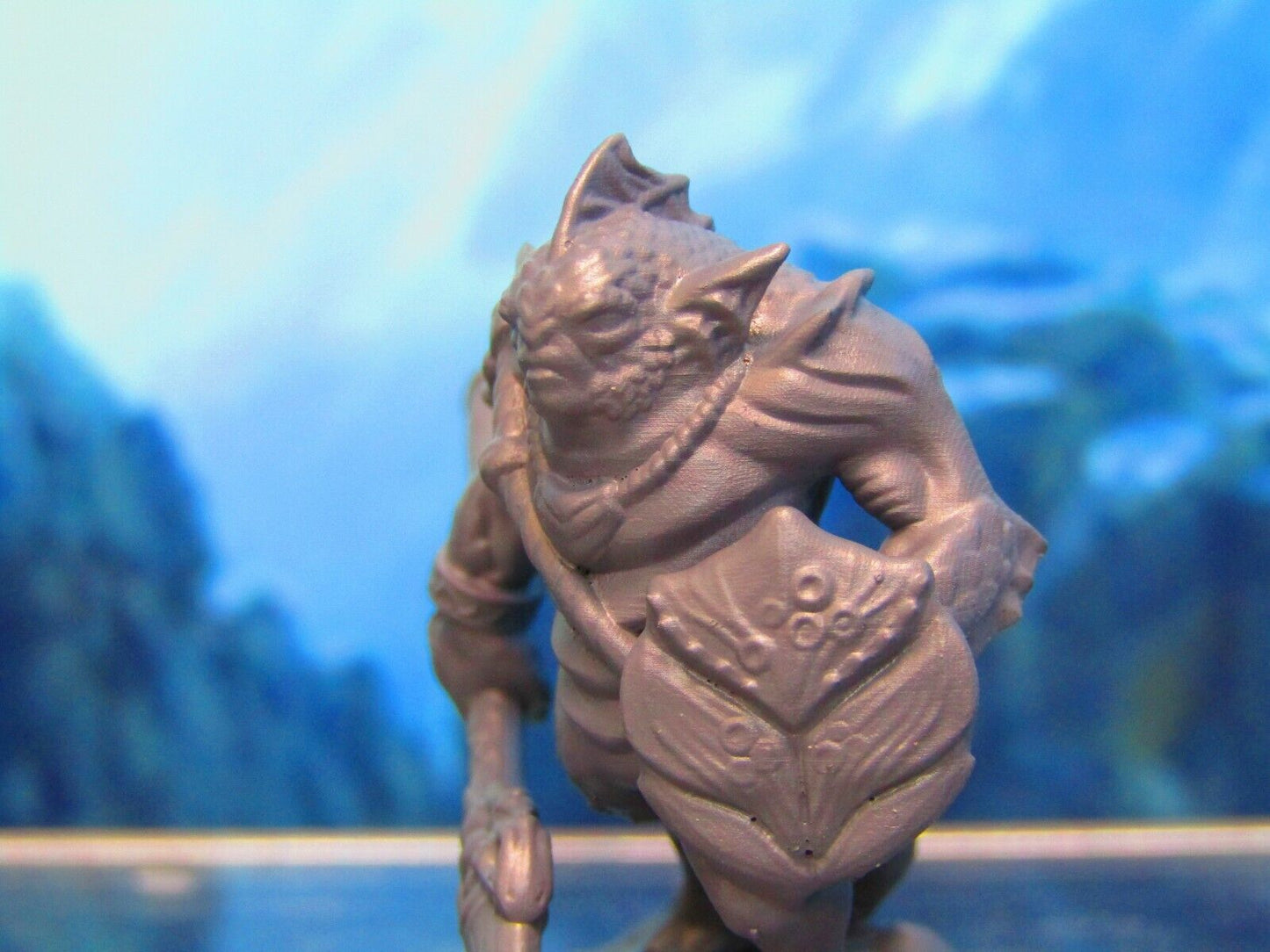 Sea Devil Warrior Soldier w/Spear/Shield Mini Miniature Figure 3D Printed Model