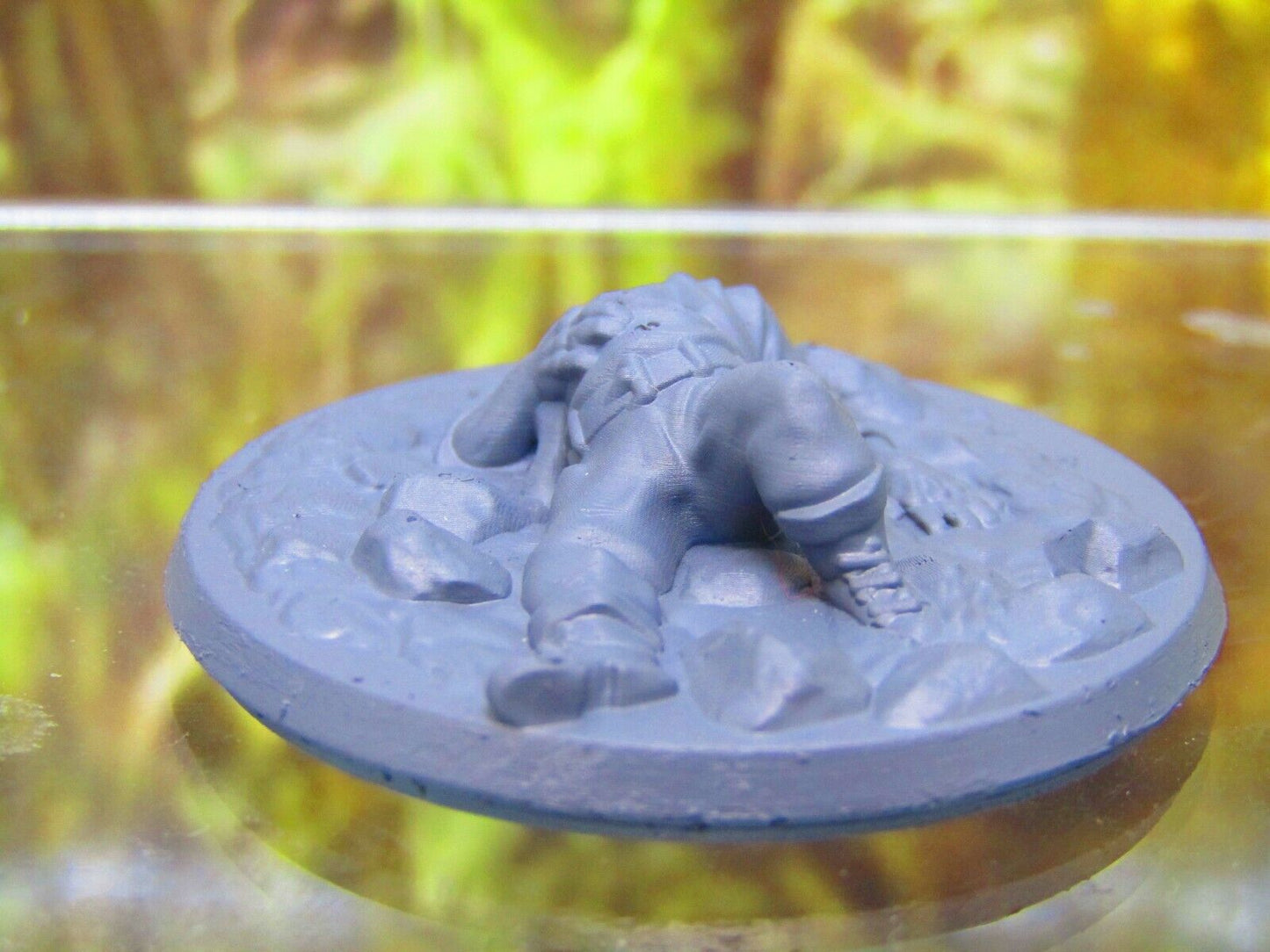 Writhing Sick Adventurer Traveler Townsfolk Miniature Figure 3D Printed Model