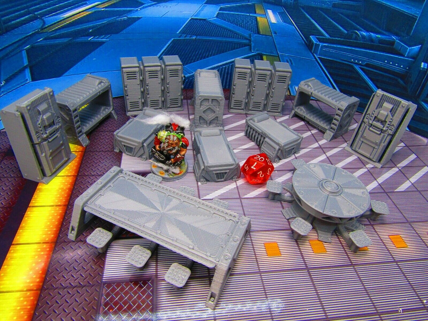 12 pc Barracks Lockers, Beds & Tables Miniature Scatter Terrain Scenery