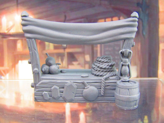 Roadside Trading Booth Shop Stand Scatter Terrain Scenery Tabletop Gaming Mini