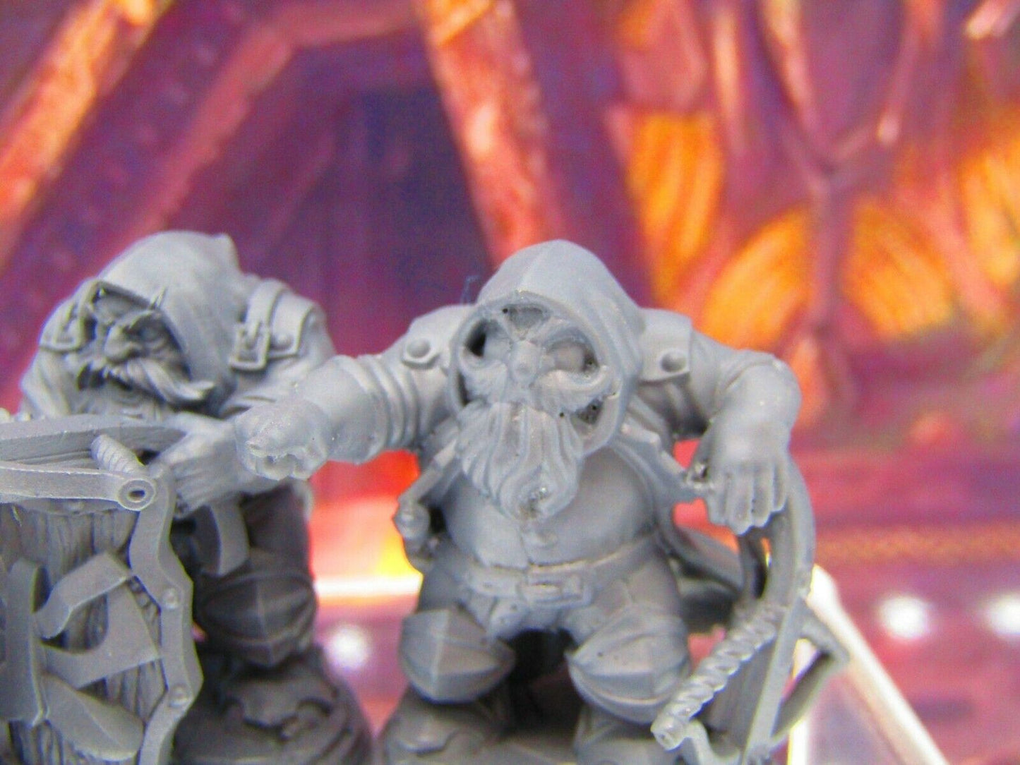 3pc Dwarf Archers Bowmen Soldiers Mini Miniature Figure 3D Printed Model 28/32mm