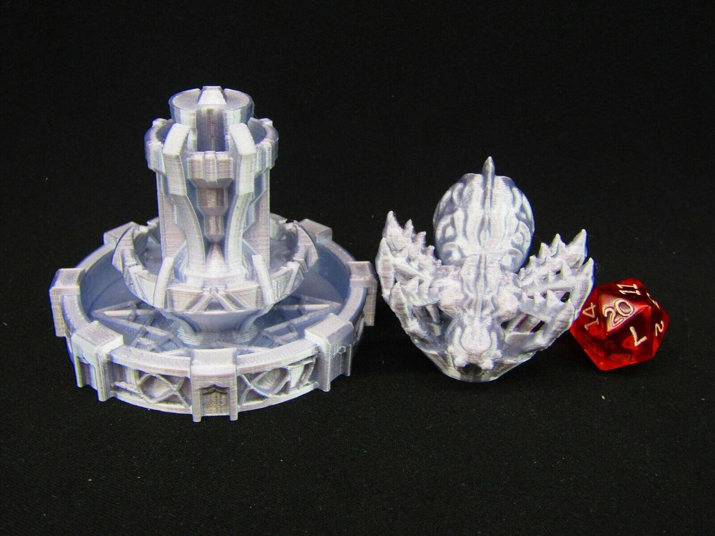 Spider Fountain Scatter Terrain Scenery 3D Printed Mini Miniature Model 28/32mm