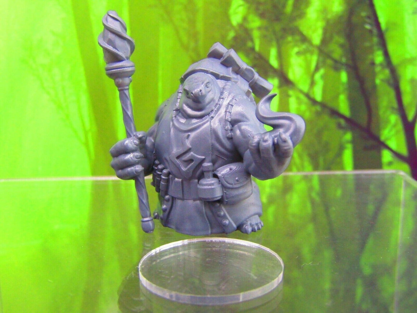 Tortle Sorcerer Wizard Magician Turtle Man Mini Miniature Figure 3D Printed