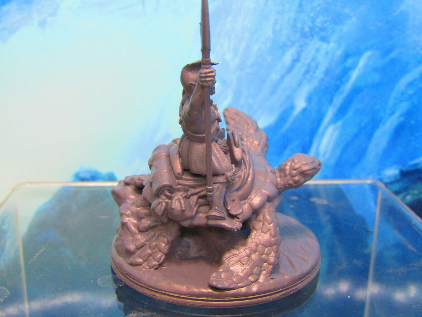 Sea Elf Rider on Turtle Mount Mini Miniature Figure 3D Printed Model 28/32mm