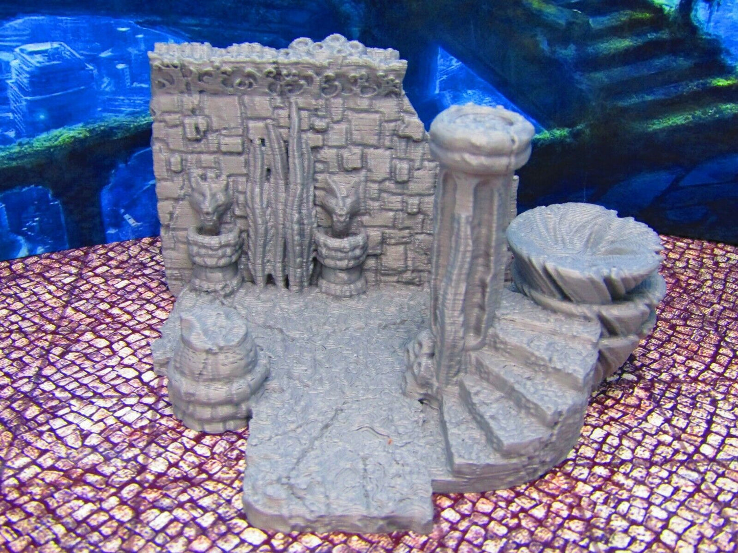 Atlantis Deep Sea Roman Style Bathhouse Scenery Scatter Terrain Props 3D Printed
