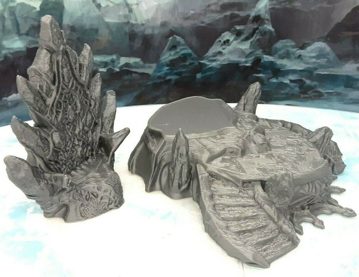 Frost Giant Throne w/ Dais Scatter Terrain Set Scenery 28mm Dungeons & Dragons
