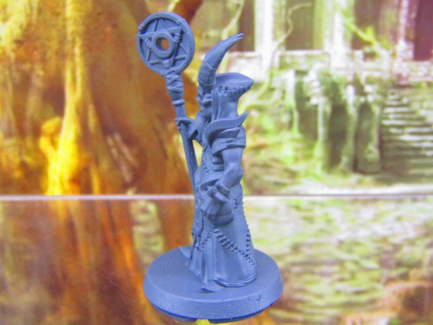 Skull Faced Cultist Zealot Leader Mini Miniatures 3D Printed Resin Model Figure