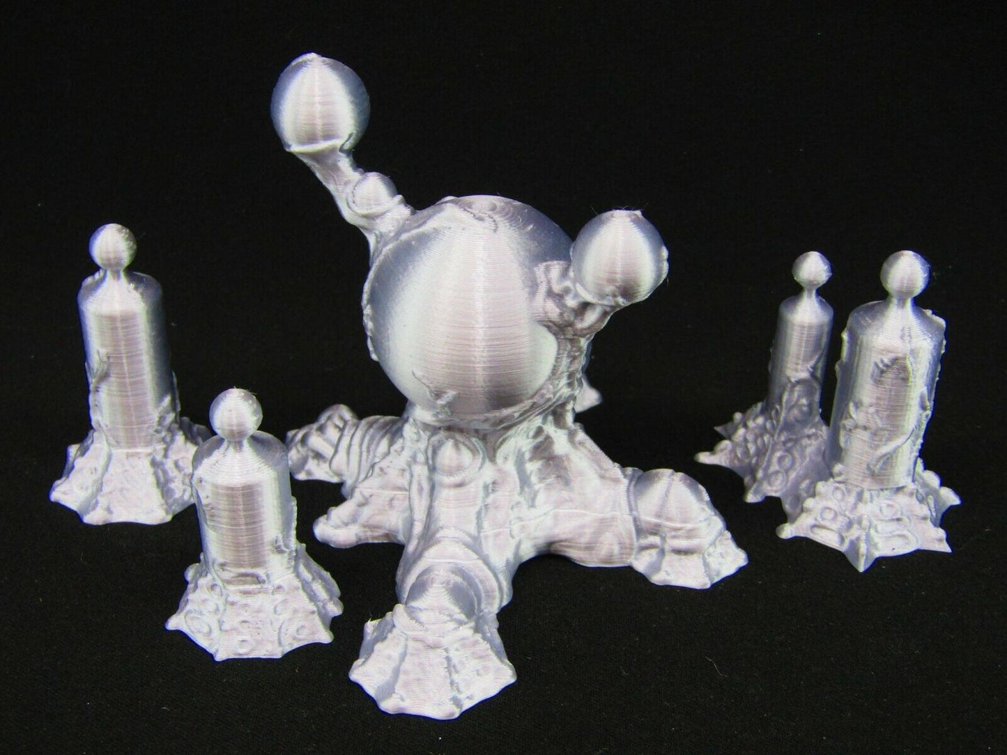 4pc Bio Hive / Ship Lantern Set Scatter Terrain Scenery 3D Printed Mini