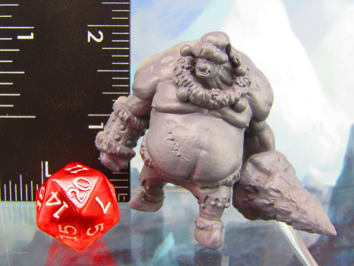 Festive Christmas Holiday Ogre Monster Mini Miniature Figure 3D Printed Model