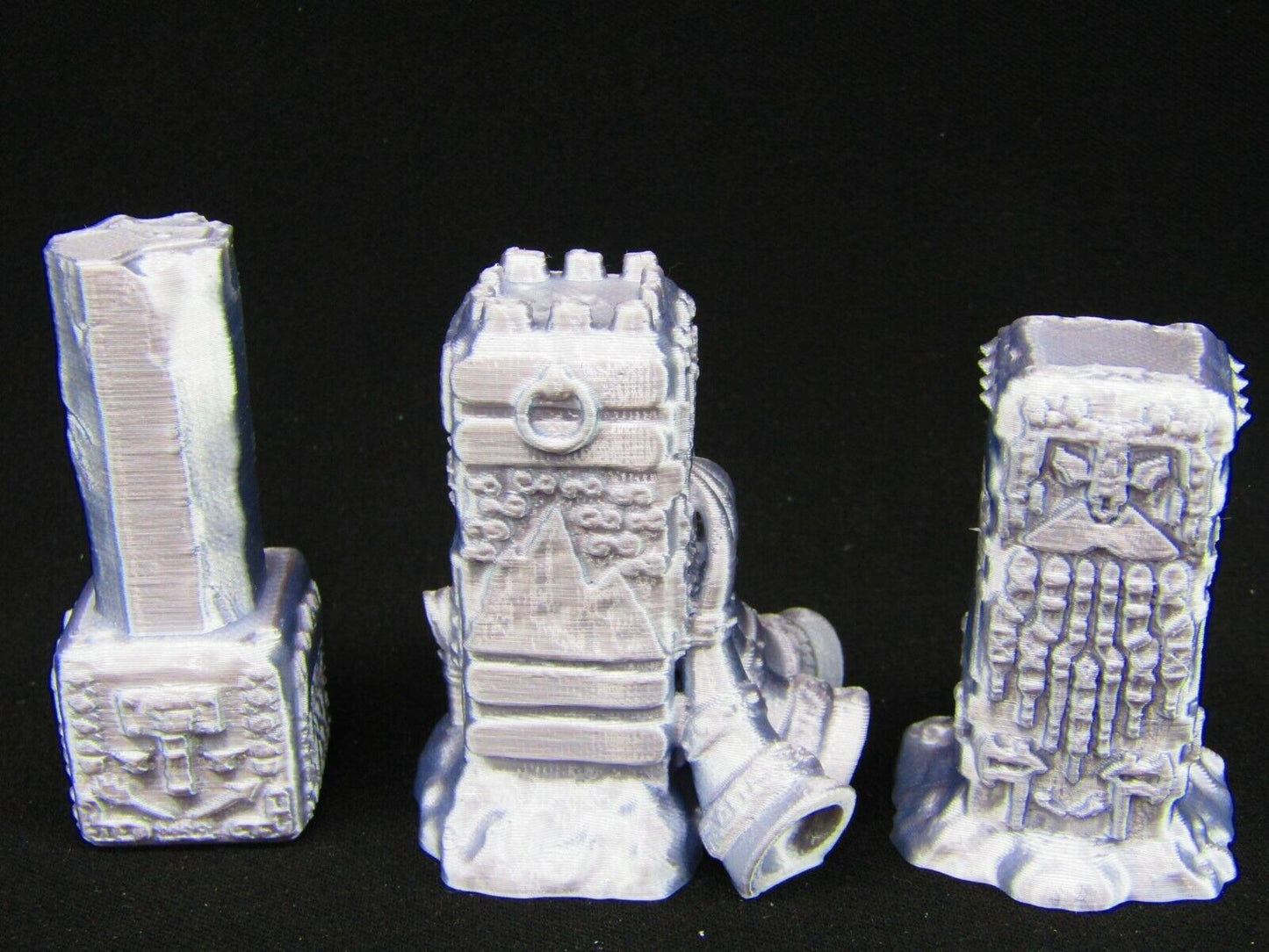 Warning Horn and Decorated Ancient Columns Scatter Terrain Scenery 3D Printed