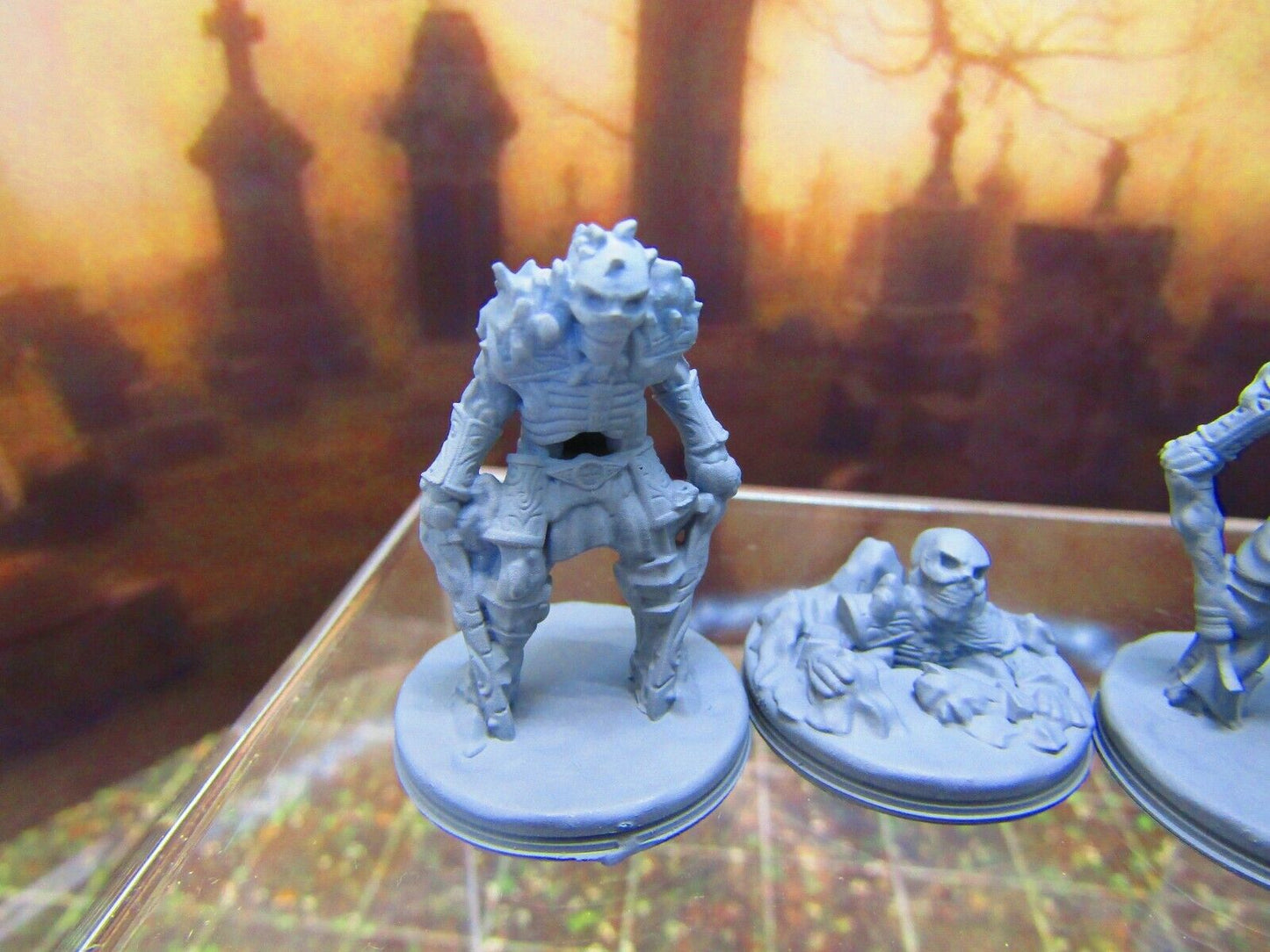 Trio of Undead Skeleton Warriors Encounter Mini Miniature