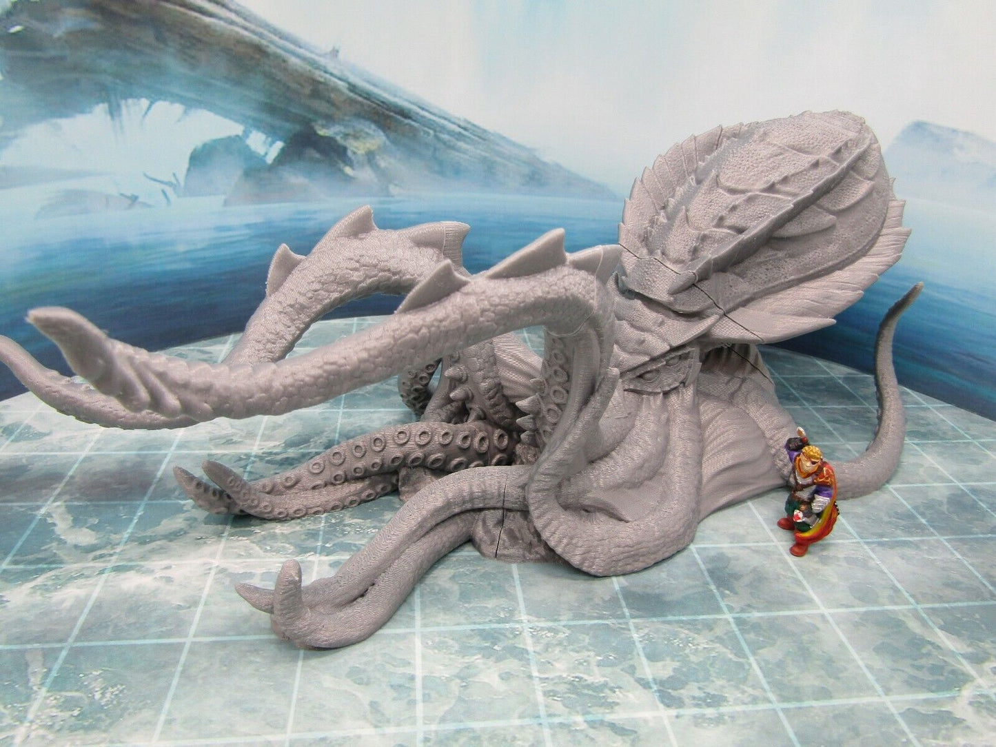 Kraken Sea Monster Mini Miniature Figure Scenery Terrain 3D Printed Model