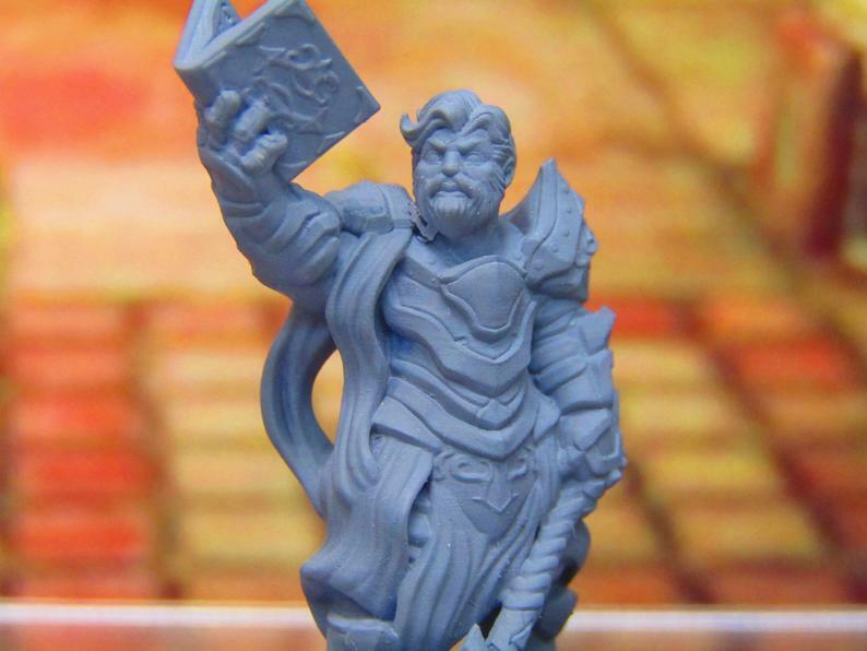 Preaching Paladin Knight Holy Order of Ash Mini Miniature 3D Printed Model