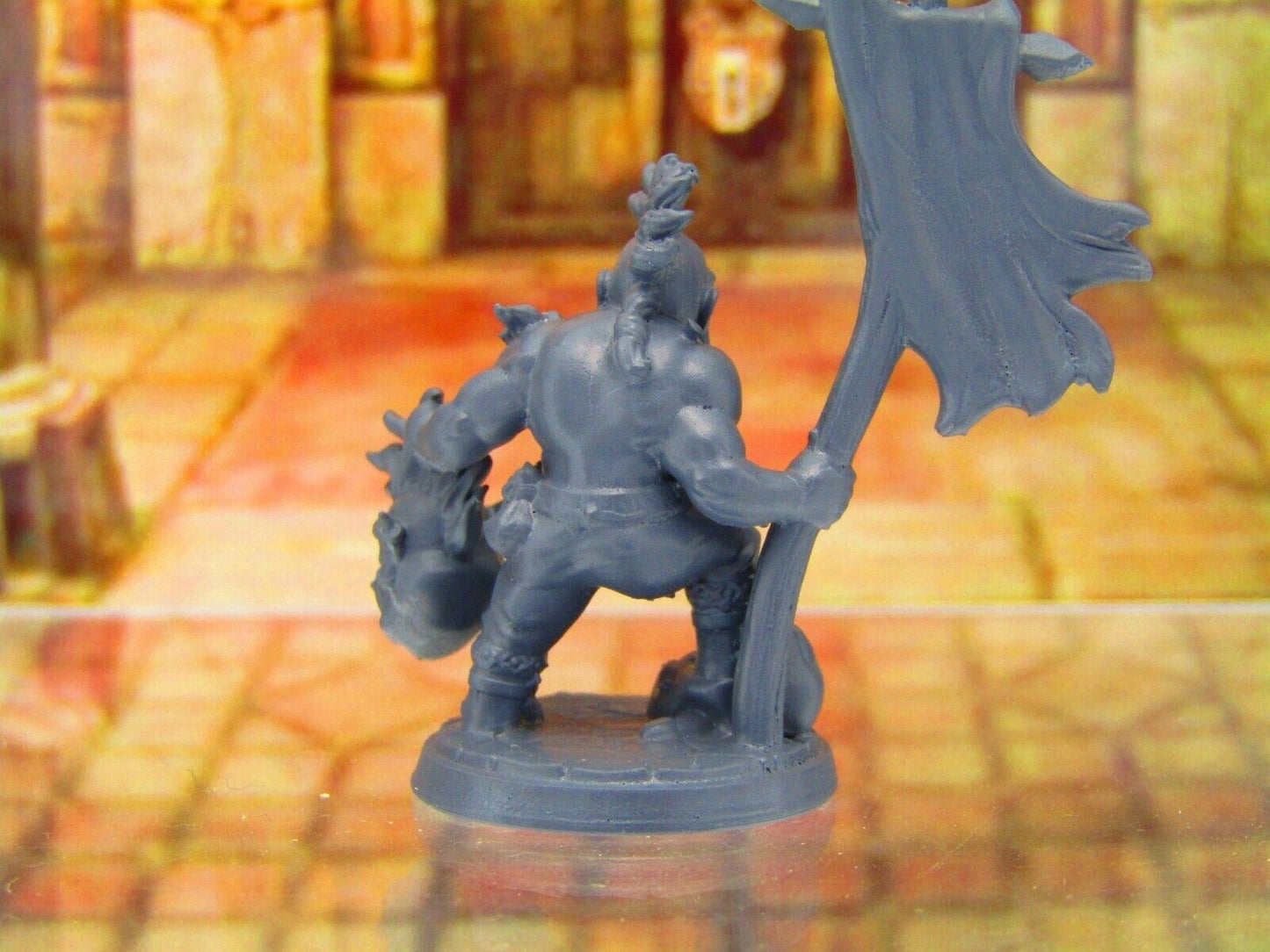 Tegnar the Bloodthirsty Berserker Barbarian Dwarf Mini Miniature 3D Print DnD