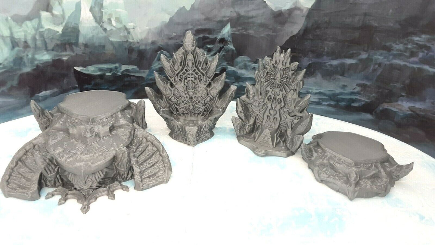 2x Icy Shard Throne w/ Dais' Scatter Terrain Set Scenery 28mm Dungeons & Dragons