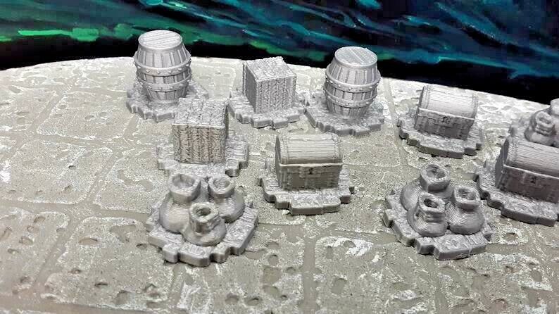 12 Piece Lot Numbered Loot Treasures Markers Scatter Terrain Dungeons & Dragons