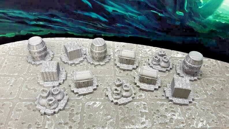 12 Piece Lot Numbered Loot Treasures Markers Scatter Terrain Dungeons & Dragons