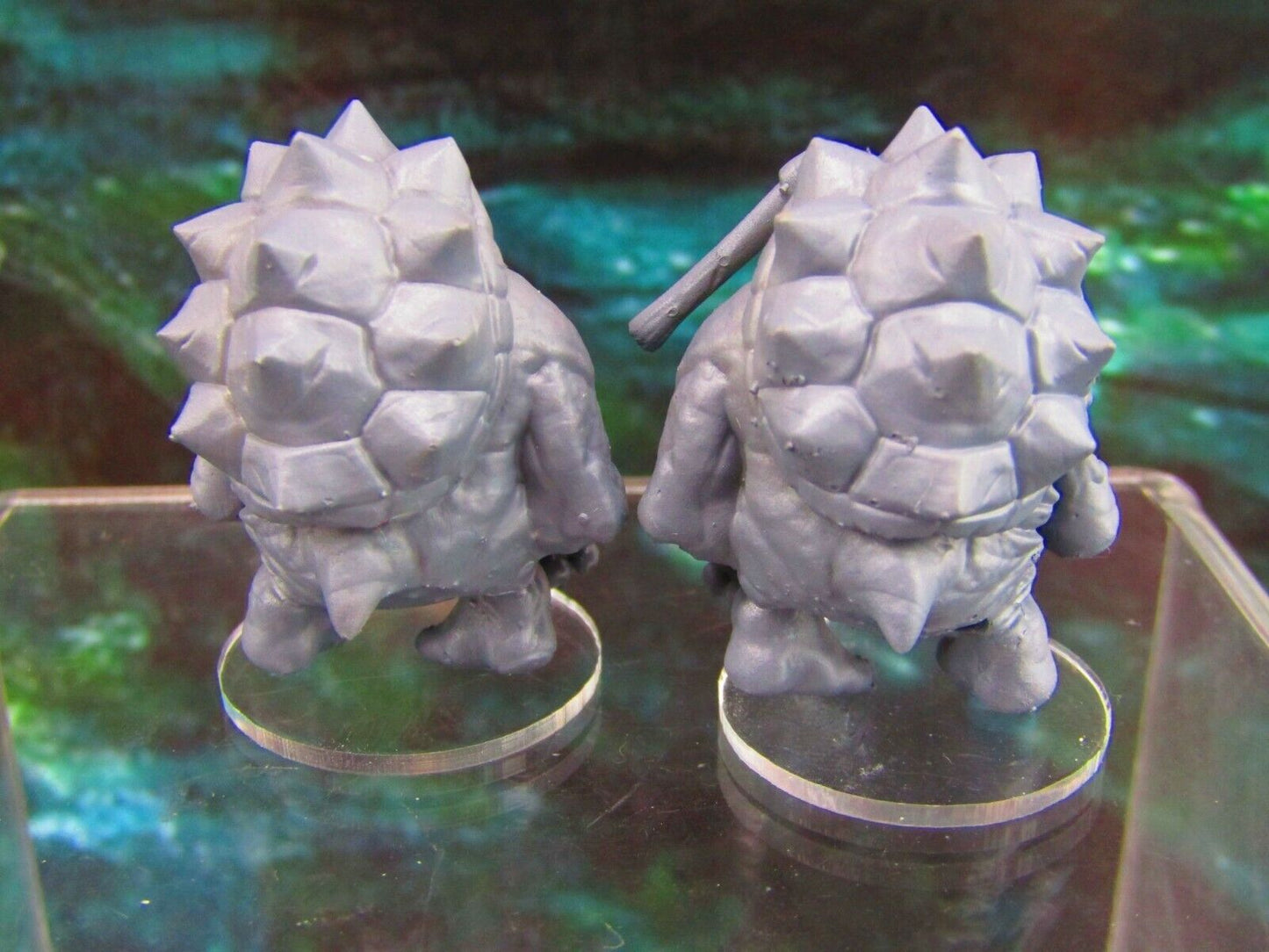 Zombie Tortle Turtle Race Pair Mini Miniature Figure Character 3D Printed Model