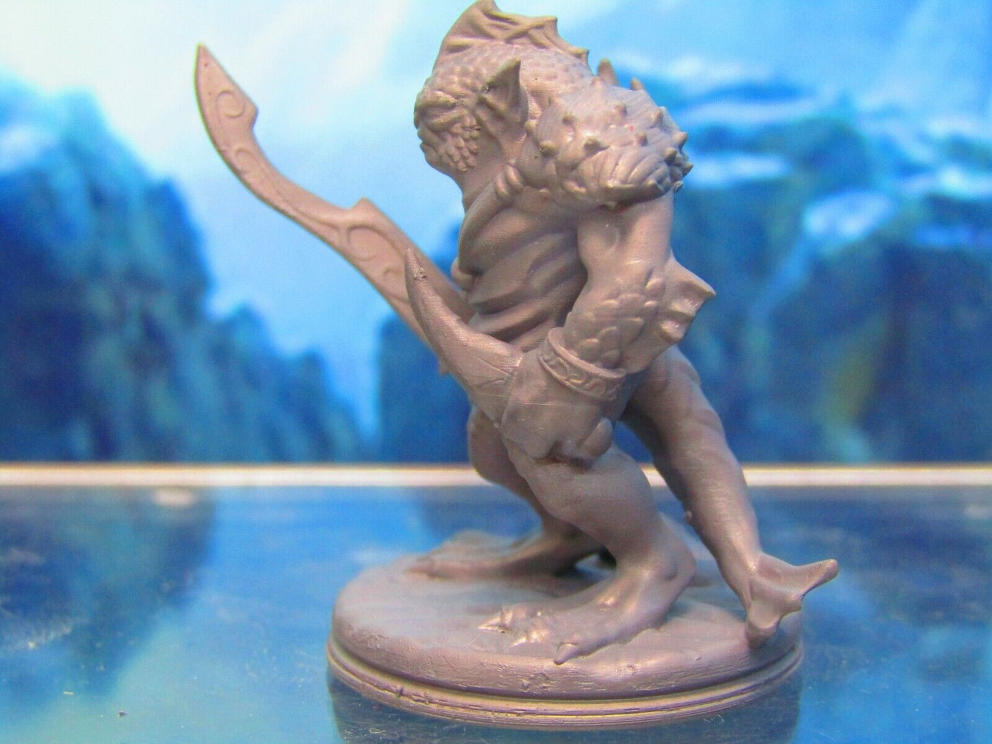 Sea Devil Warrior Soldier w/Sword/Dagger Mini Miniature Figure 3D Printed Model