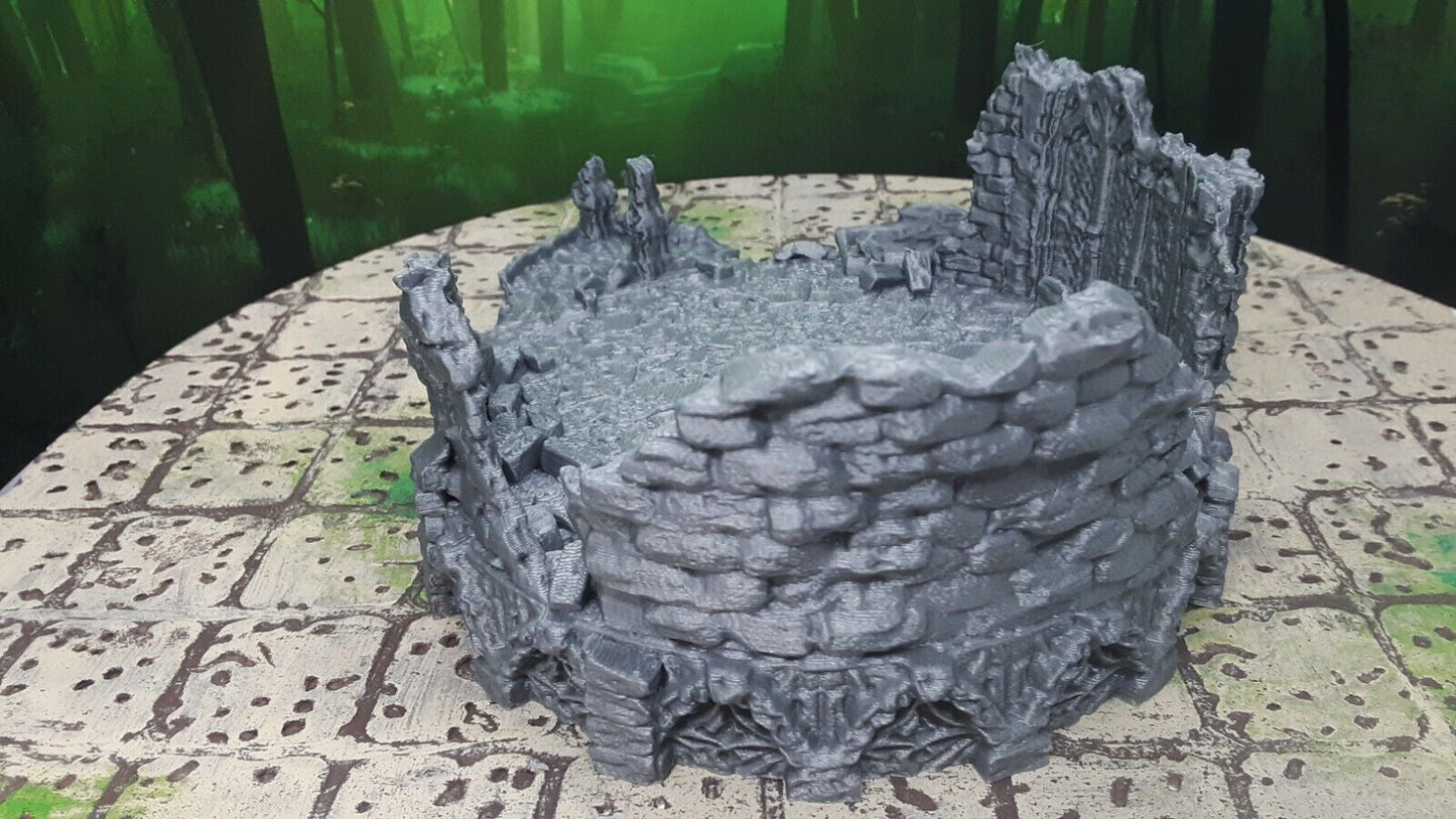 Shrine Building Ruins Scatter Terrain Scenery 28mm Dungeons & Dragons 3D Printed
