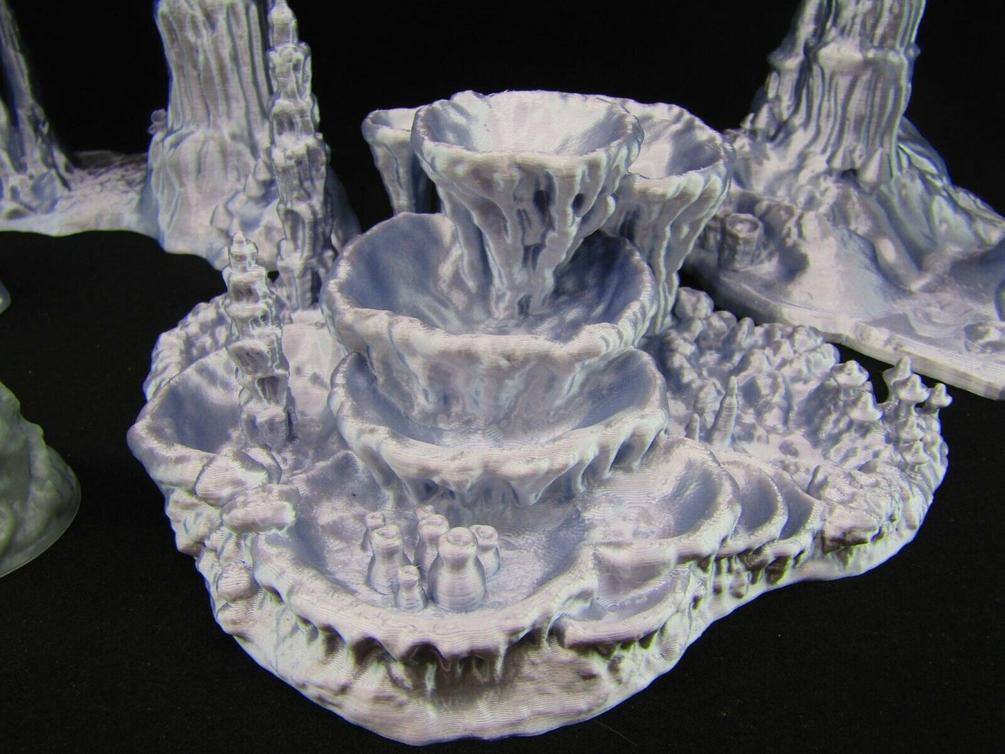 Wet Cavern Stalagmite Stalactite Set w/ Roper Monster Scatter Terrain Scenery 3D