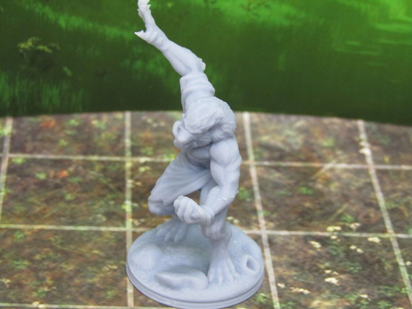 Scowling Werewolf Miniature Mini 3D Printed Resin Model RPG Tabletop Gaming D&D