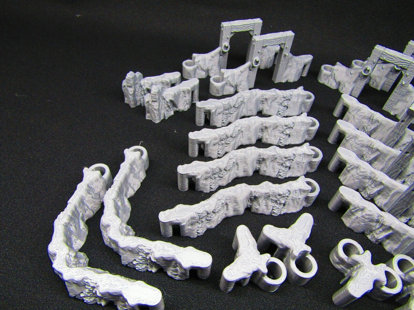 24 Piece Ore Mines DungeonSticks Map Building Wall Tile Set Scenery Terrain