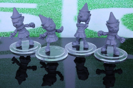 4pc Puppet Throwers Mini Miniature Player Tabletop Blood Fantasy Football Bowl