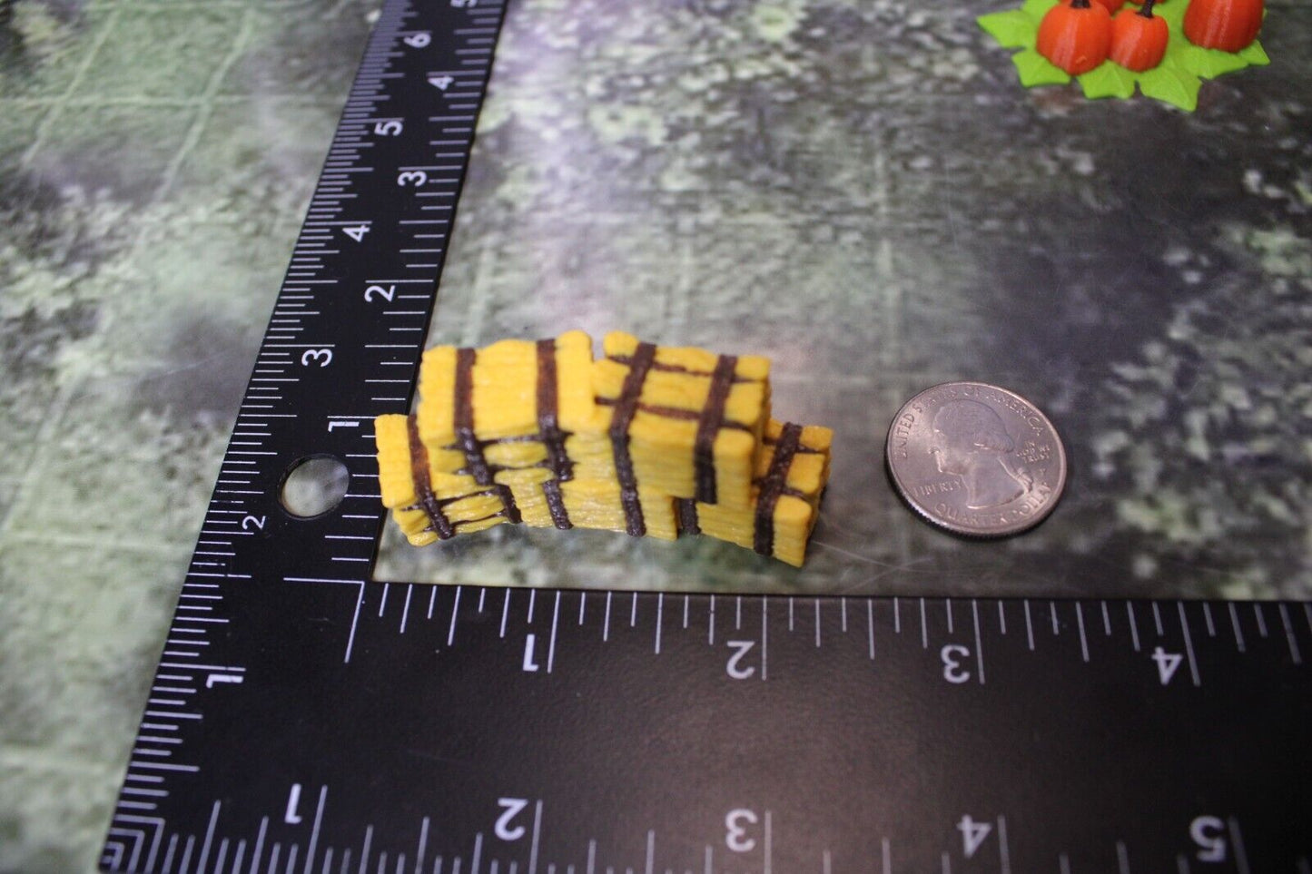 24pc Color Fall Pumpkin Farm Haystacks Autumn Set Decoration Mini Miniature