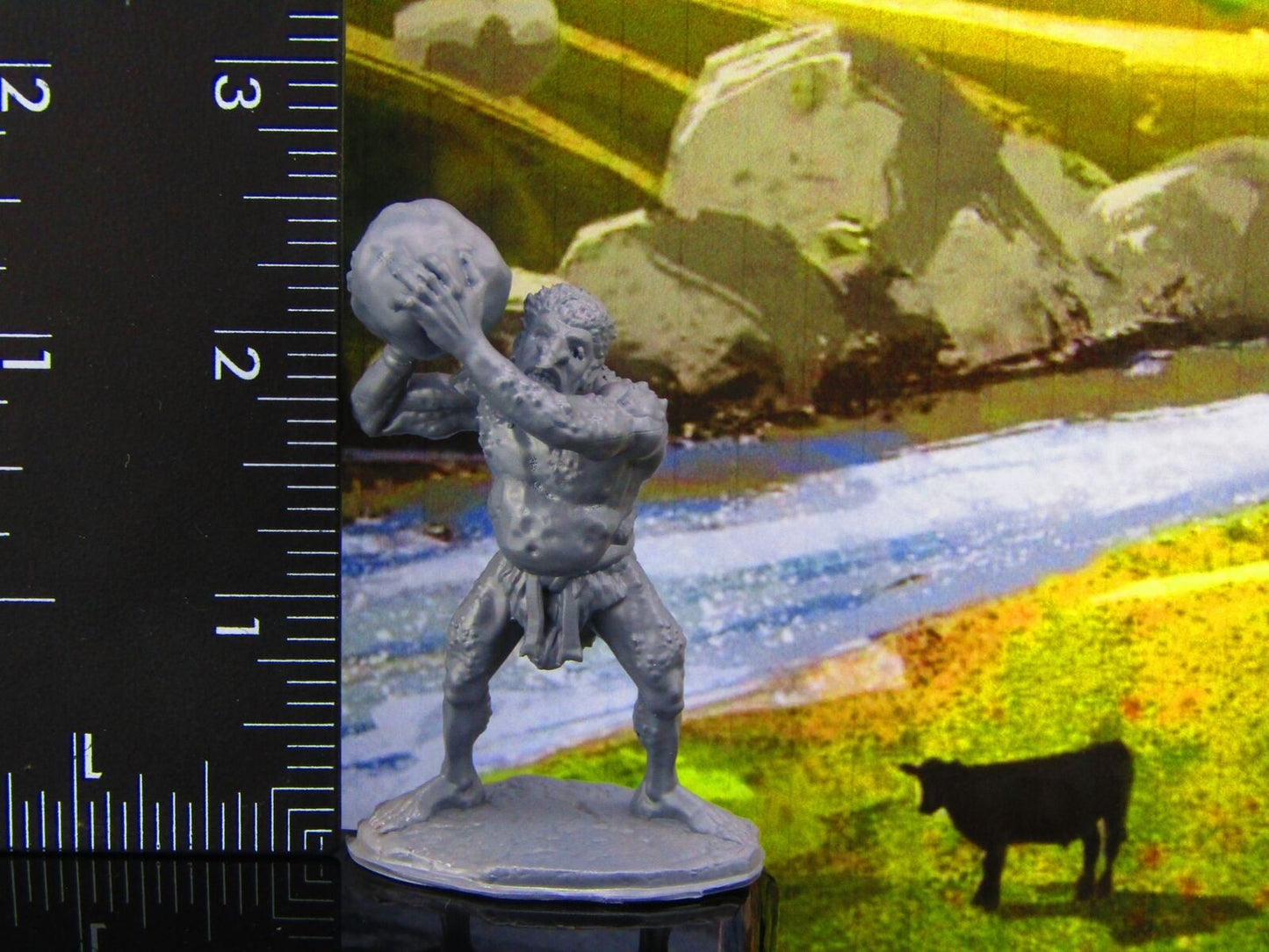 Troll Throwing Rock Monster Encounter Mini Miniature Model Character Figure