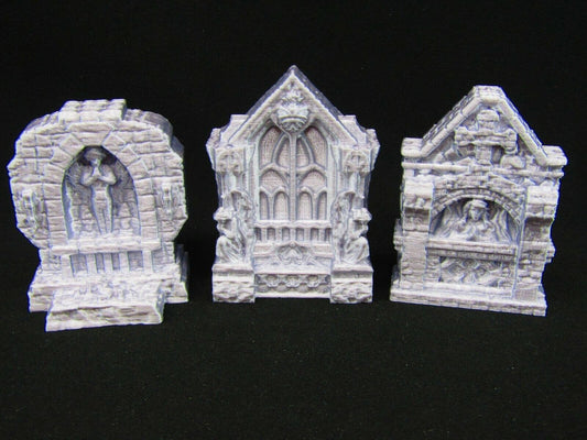3pc Roadside Holy Place Shrines Scatter Terrain Scenery 3D Printed Mini