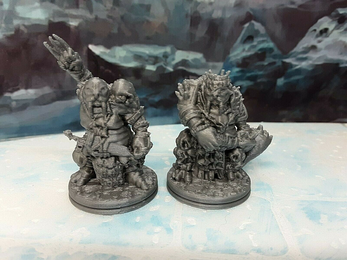 Walrus God & Walrus Folk Miniature Mini Figure Tabletop Game Piece D&D