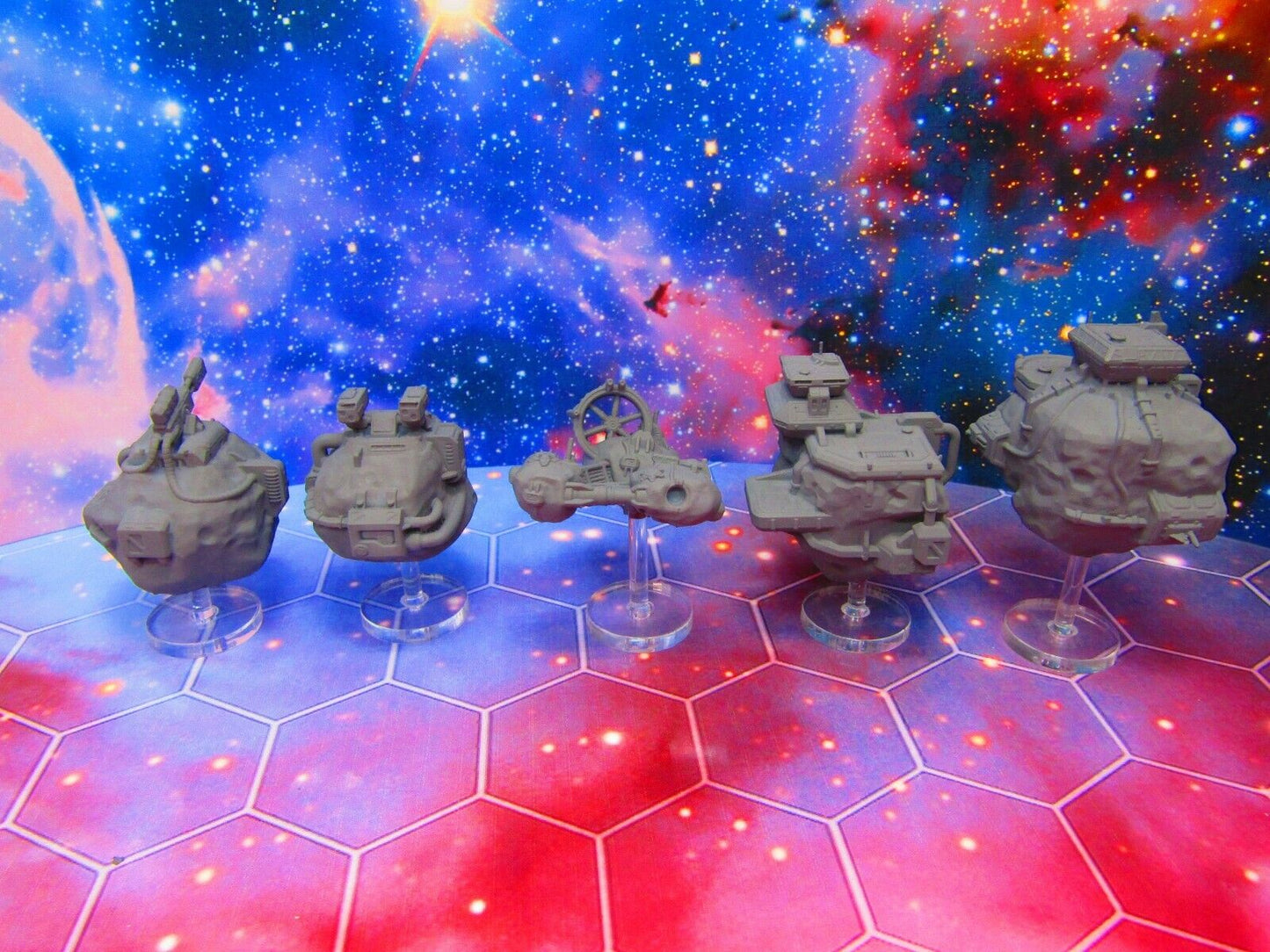 5 Piece Asteroid Defense Systems Installations Starfinder Fleet Scale Starship