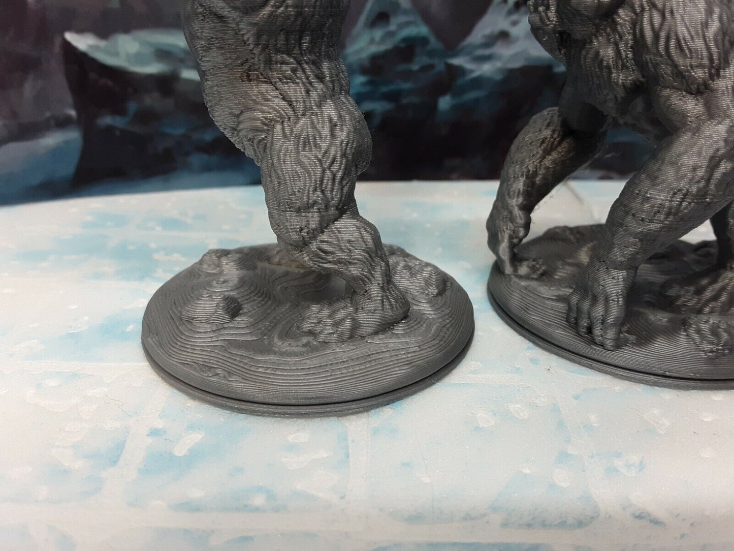 Yeti Pair Miniature Mini Figure Tabletop Game Piece Dungeons & Dragons