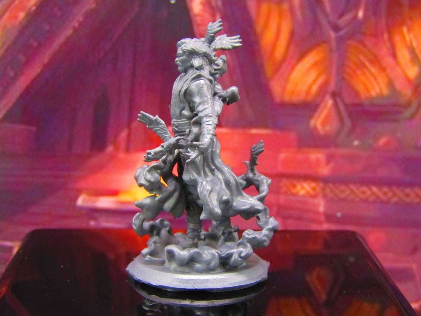 Ravens Mage Crow Master Wizard Sorcerer Mini Miniature Model Character Figure