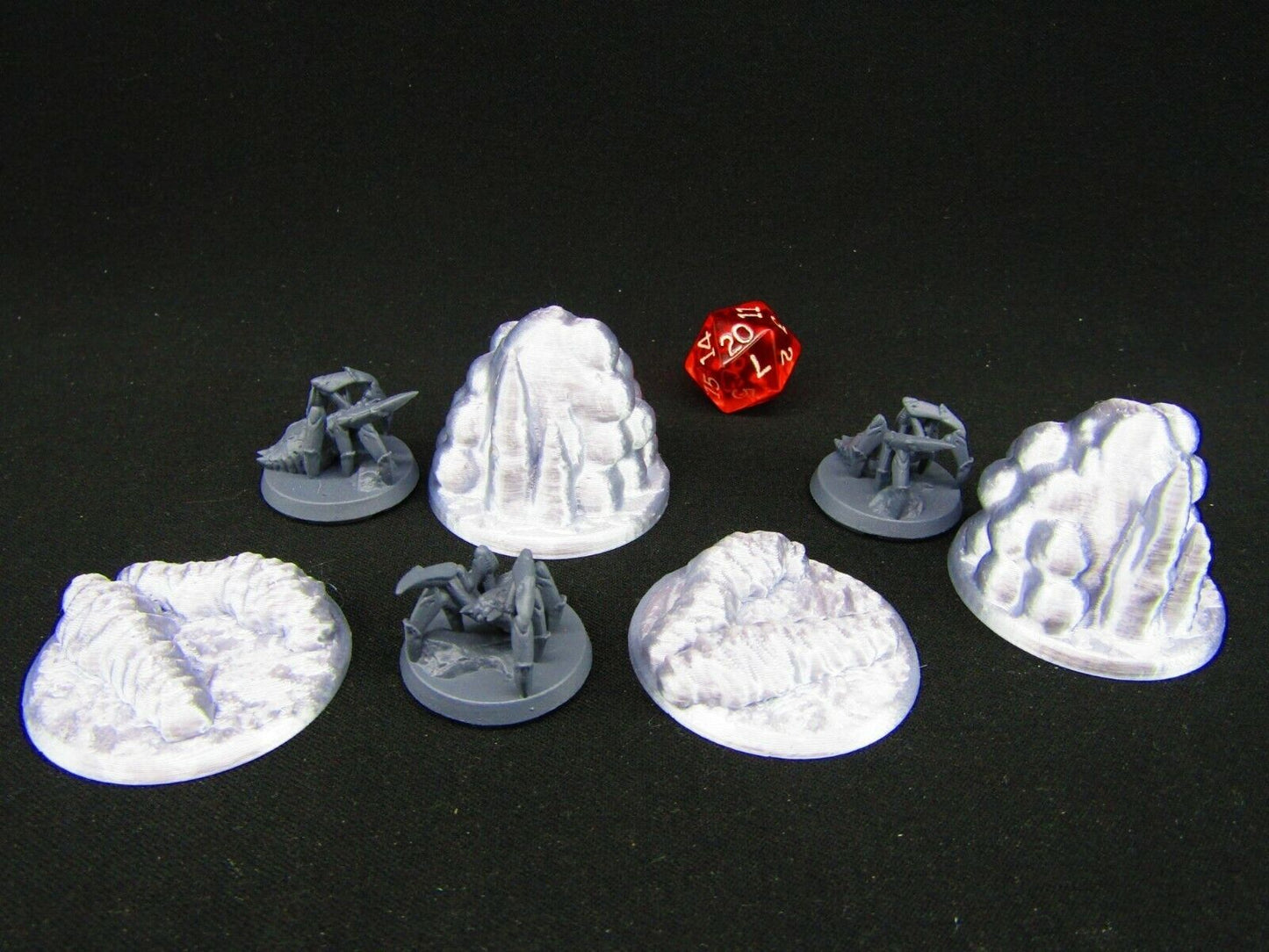 Spiders & Eggs / Wrapped Bodies Scatter Terrain Scenery 3D Printed Mini